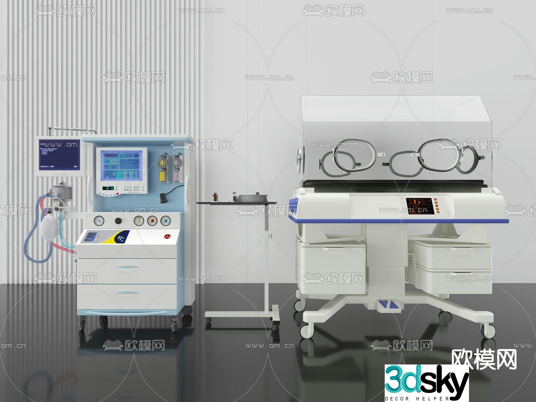 Modern medical instruments 3d model