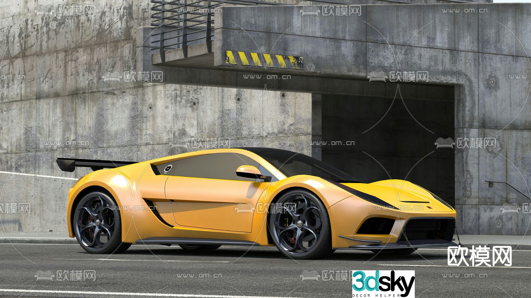 Modern sports car car 3d model