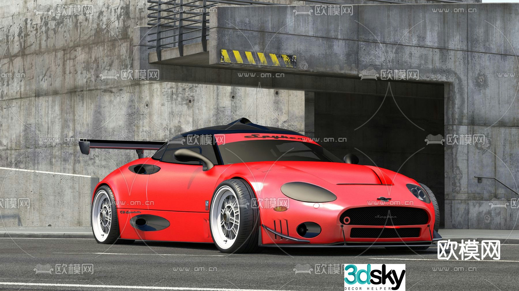 Modern sports car car 3d model