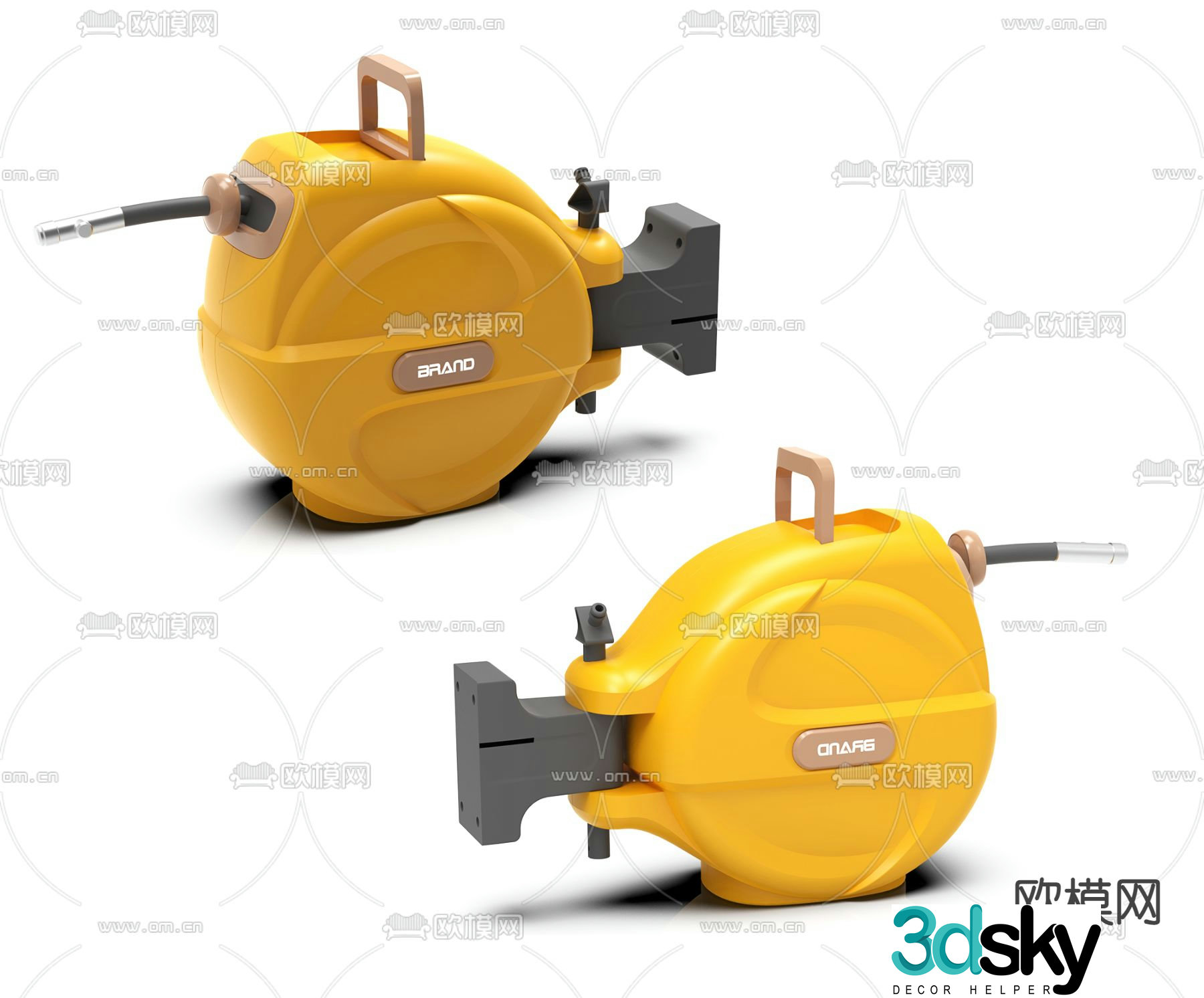Modern industrial reeling machine 3d model