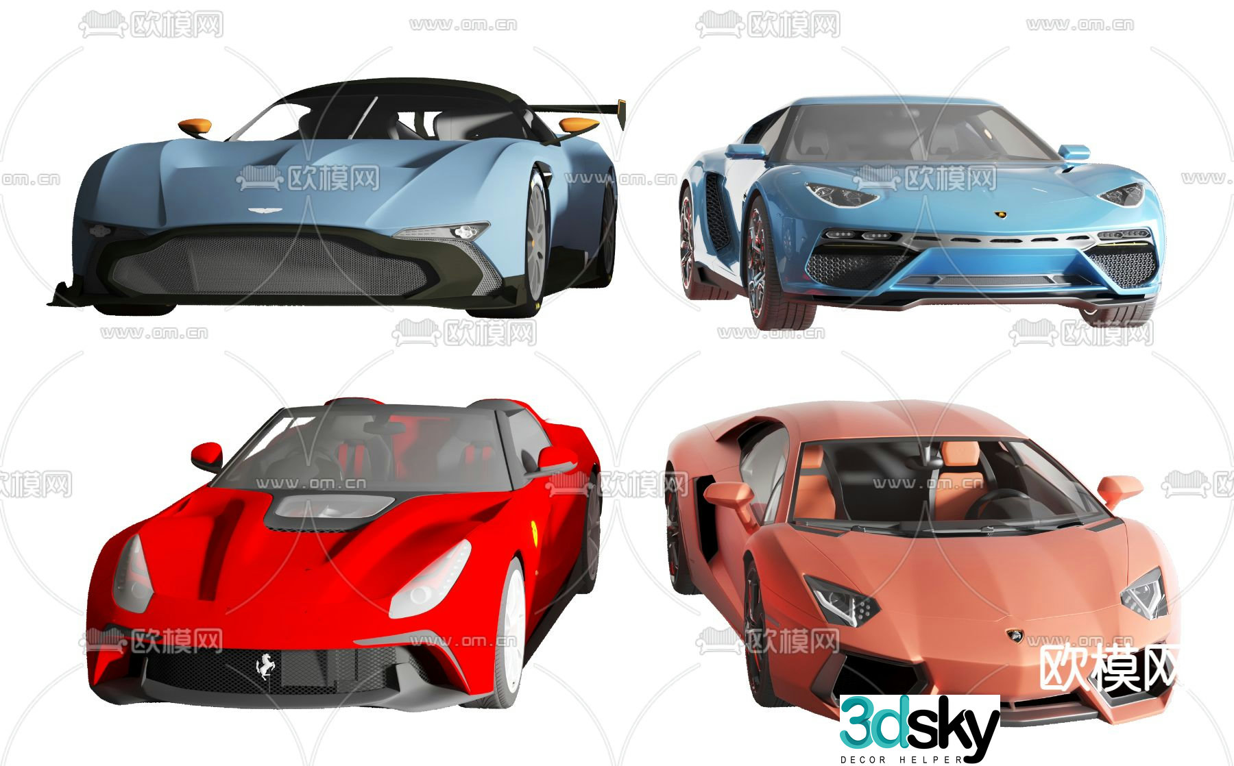 Modern Lamborghini sports car 3d model