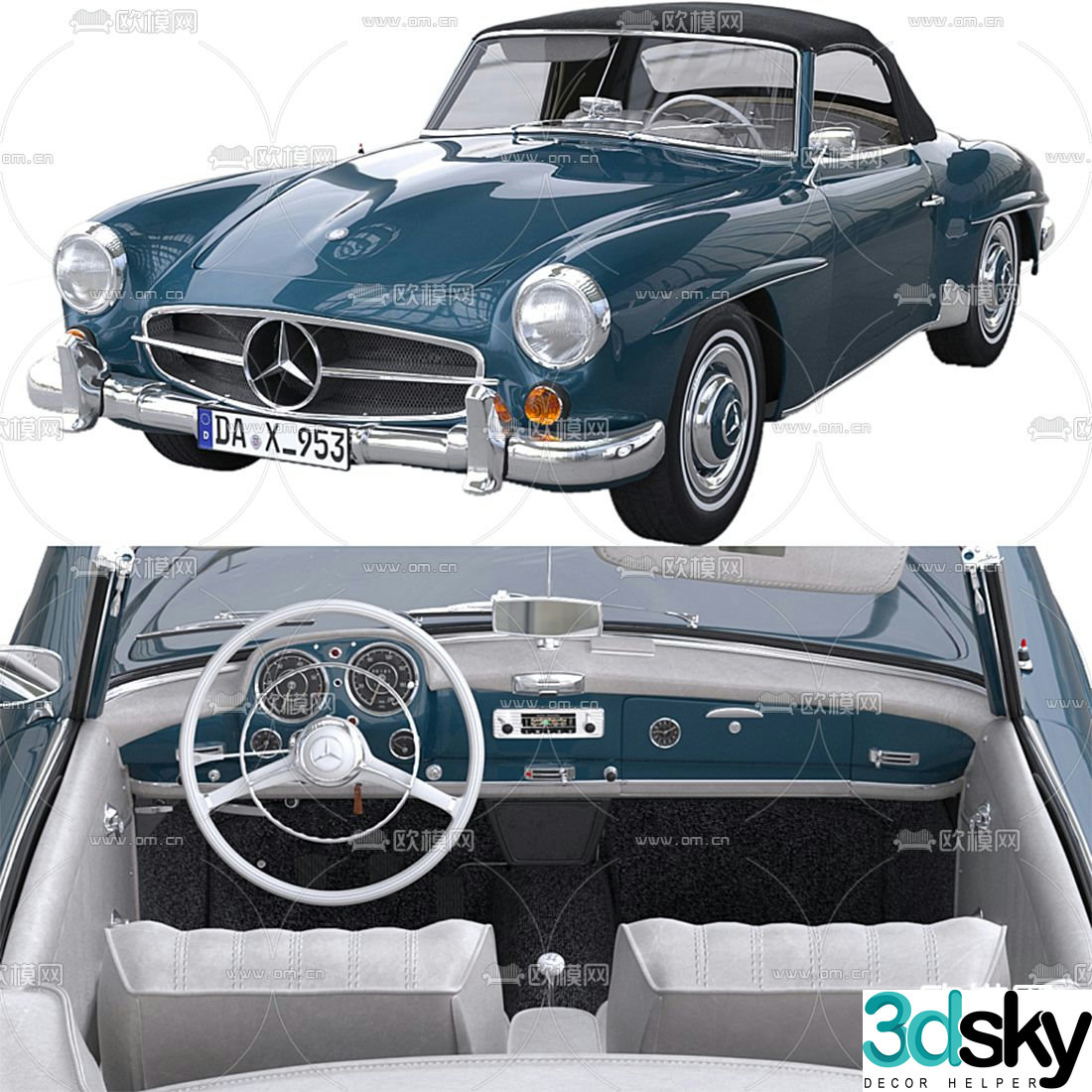 modern mercedes car 3d model