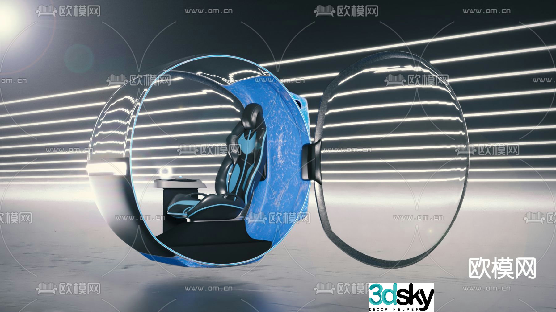 Modern VR gaming chair 3d model