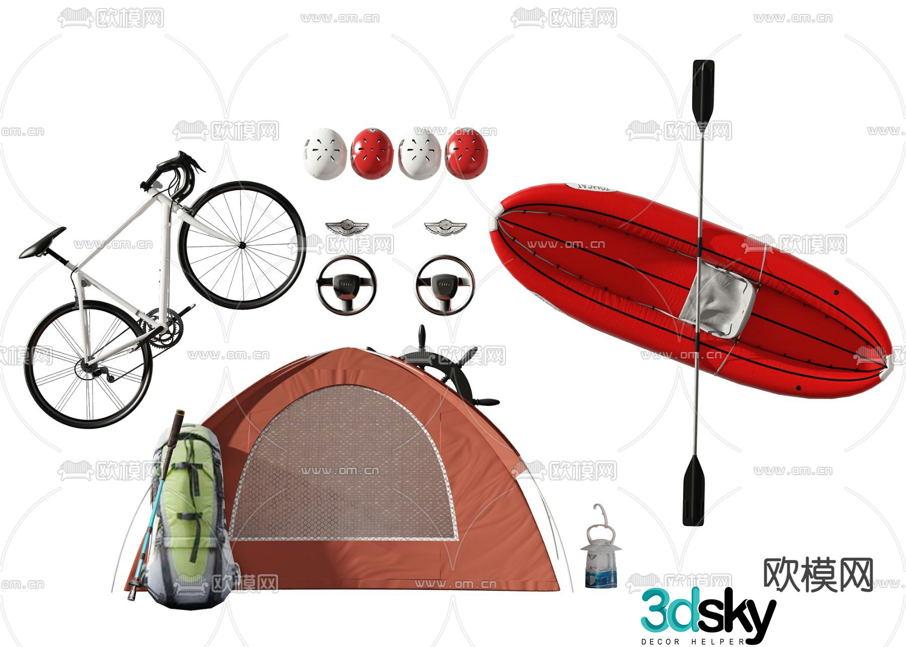 Modern outdoor sports equipment 3d model