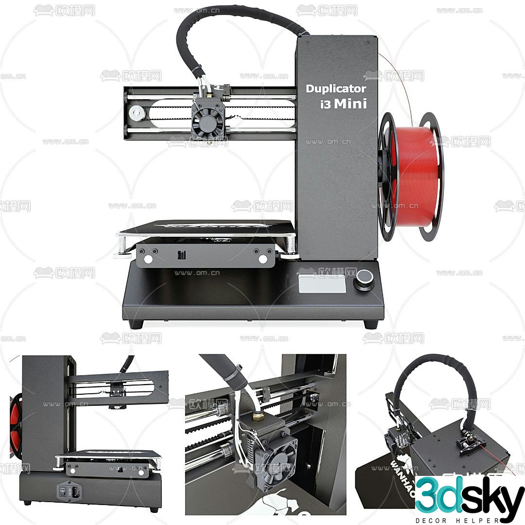 Modern 3D printer industrial equipment 3d model