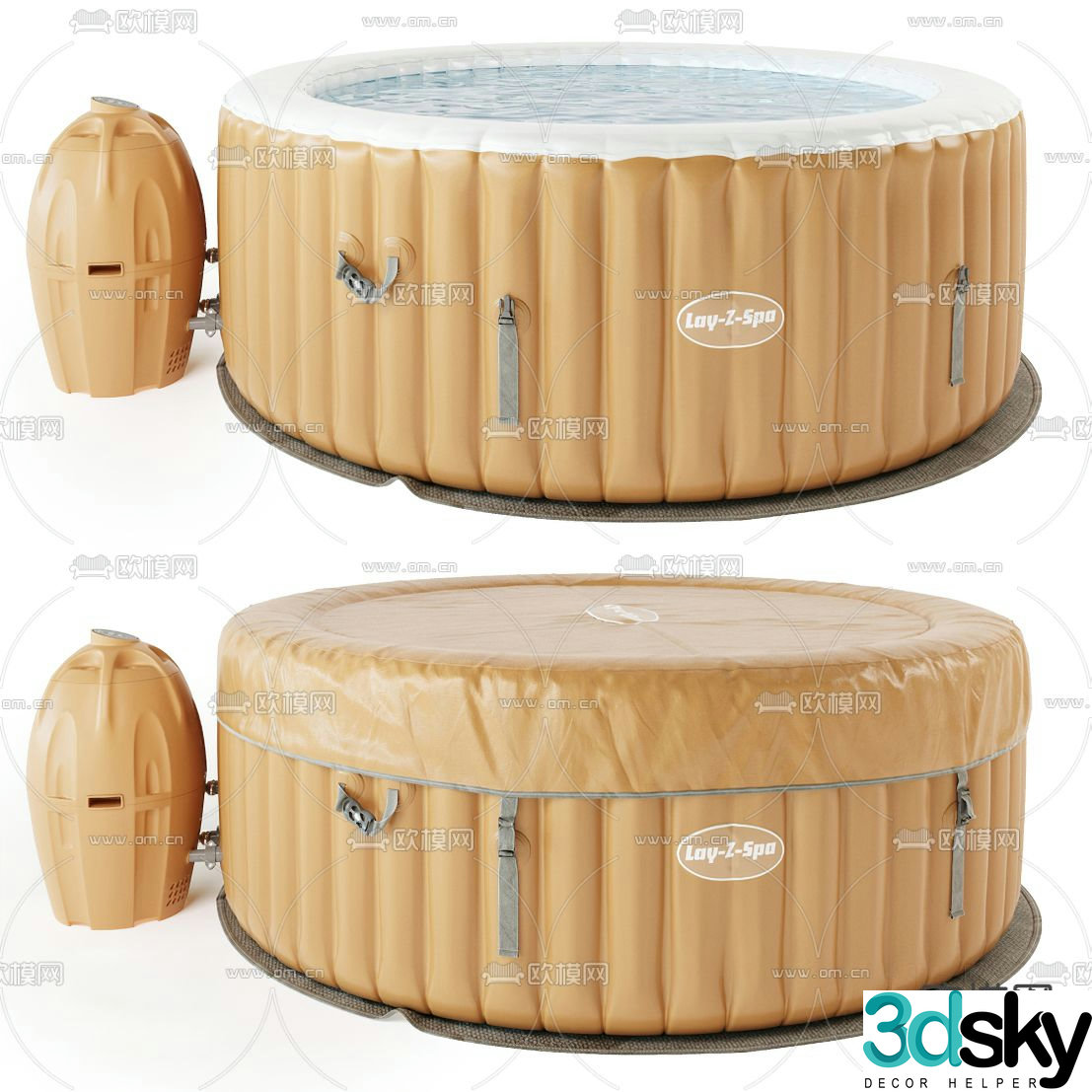 Modern inflatable swimming pool children’s pool 3d model