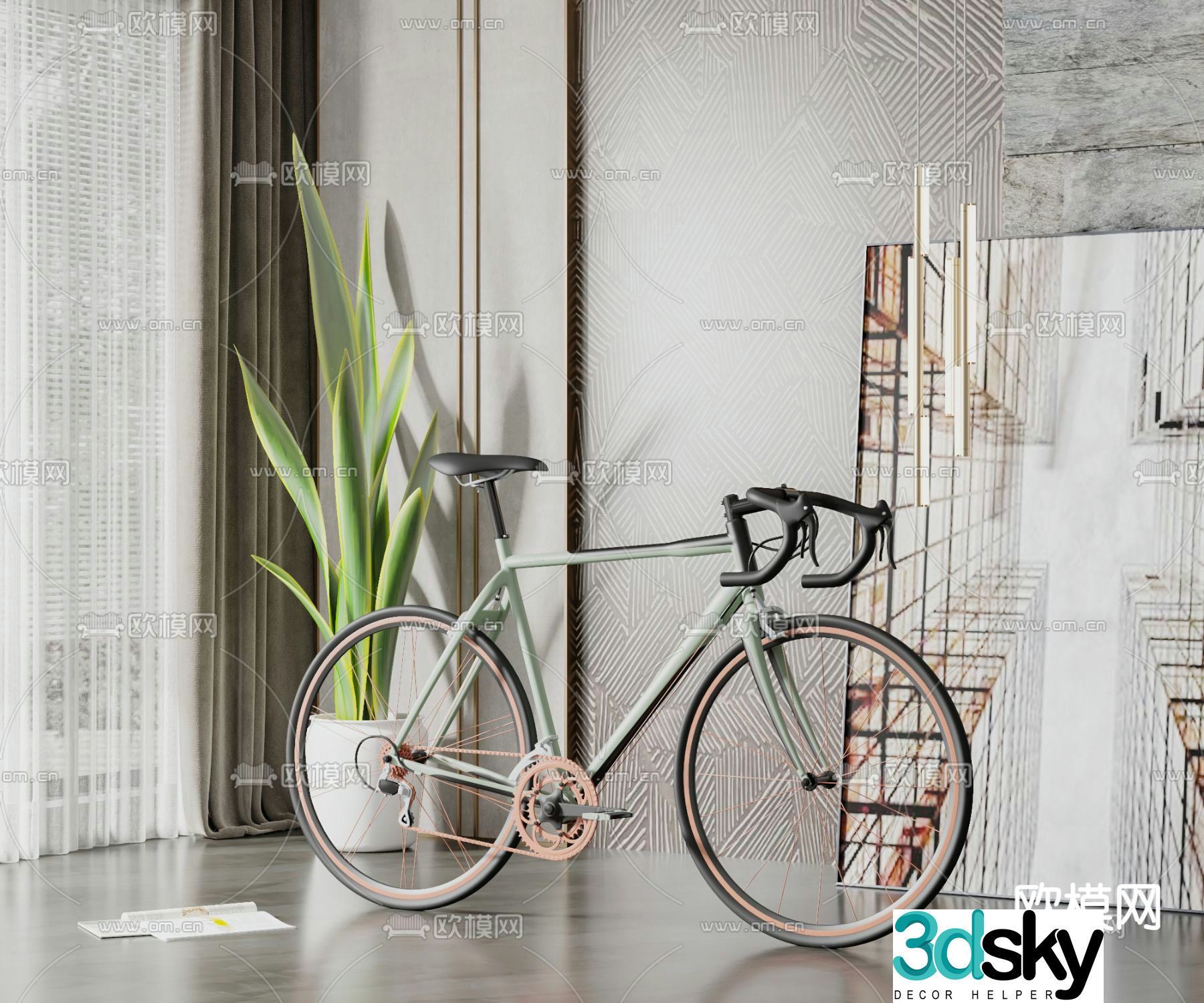 modern bicycle 3d model