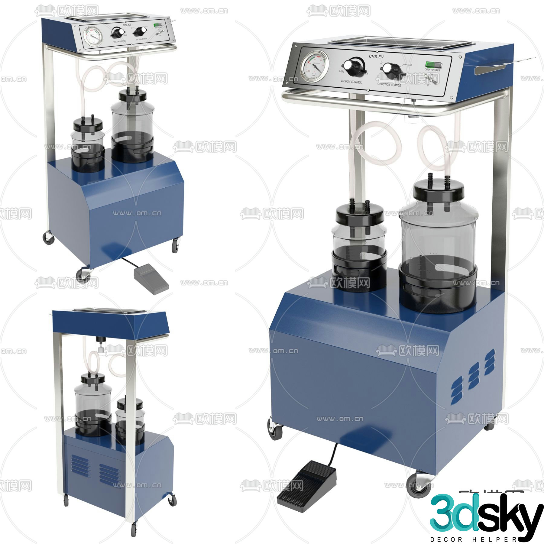 Modern obstetrics and gynecology oxygen medical equipment 3D model