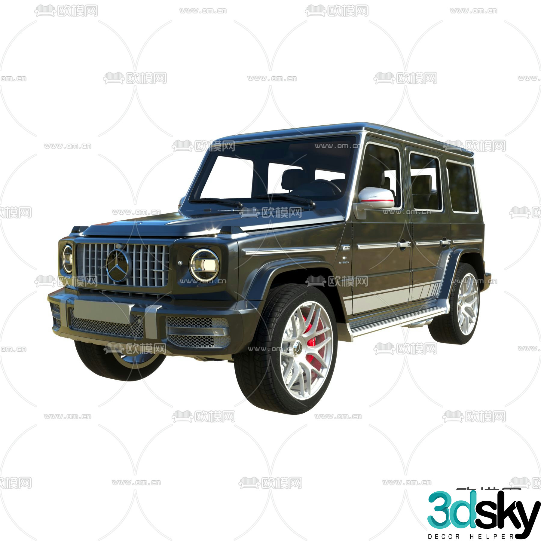 Modern Mercedes SUV car 3d model