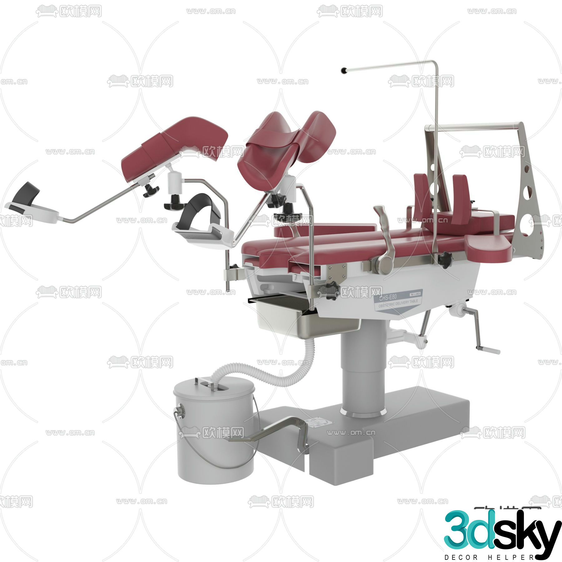 Modern medical equipment obstetrics and gynecology instruments 3d model