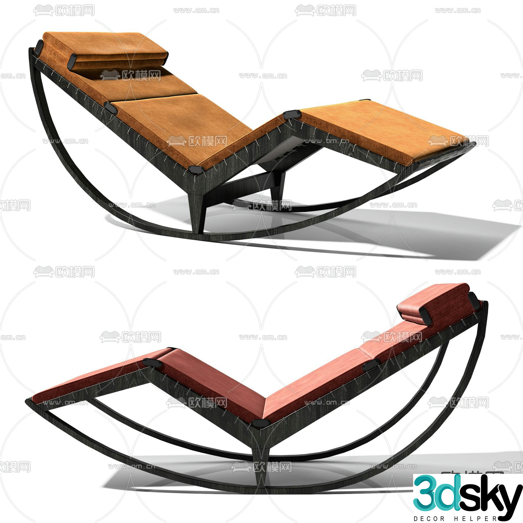 Cassina modern lounge chair 3d model