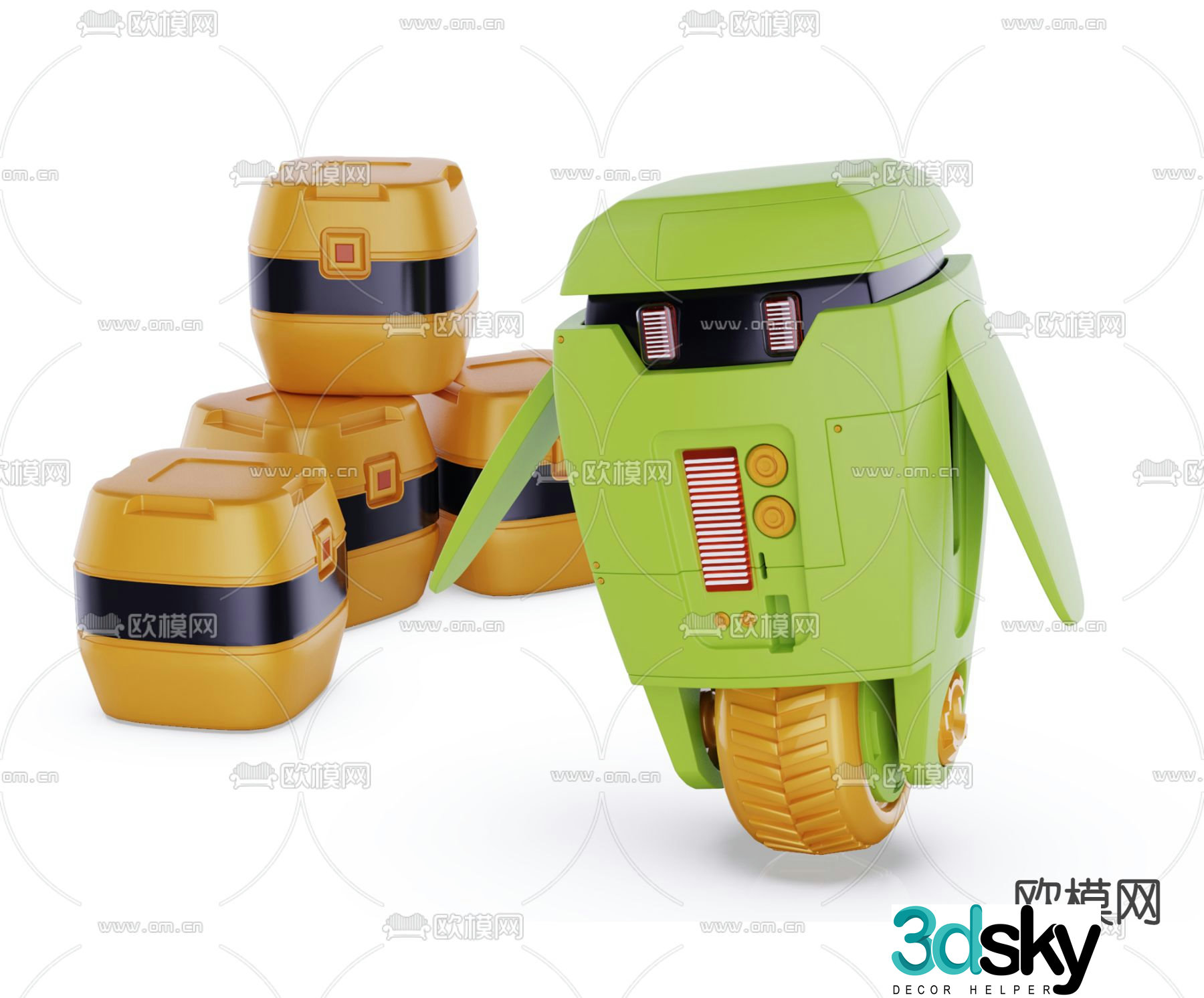 Modern robot toy 3d model