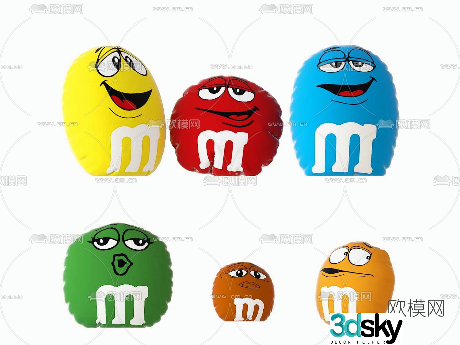Modern children’s pillow 3d model