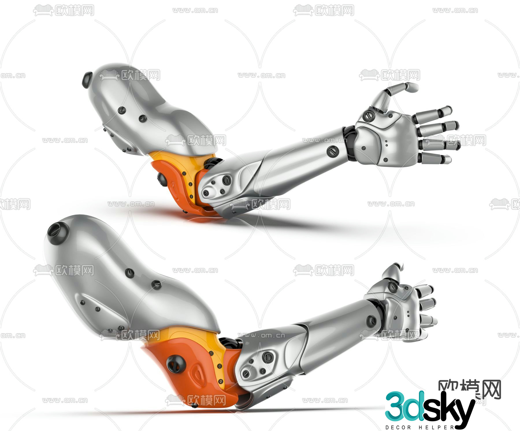Modern robotic arm 3d model