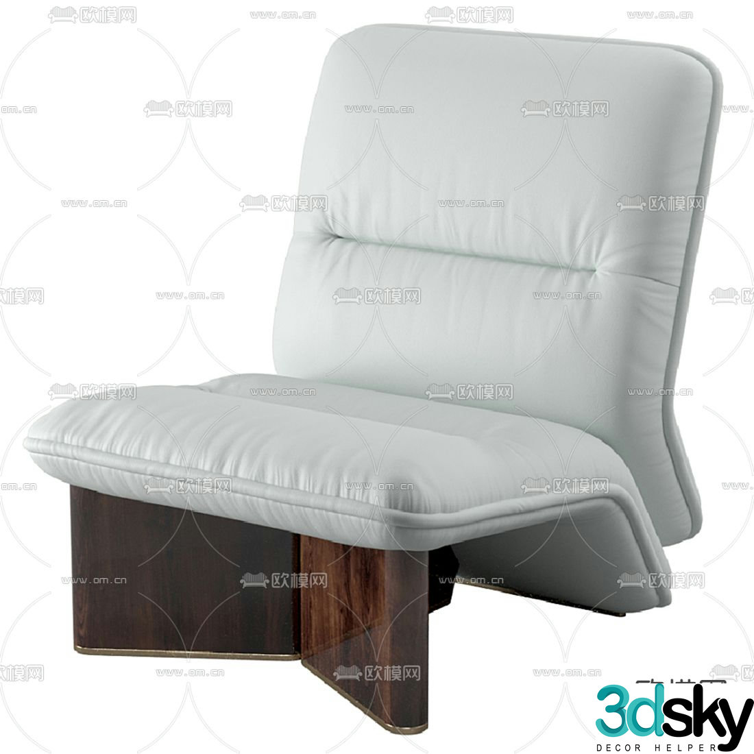 Cor modern fabric lounge chair 3d model