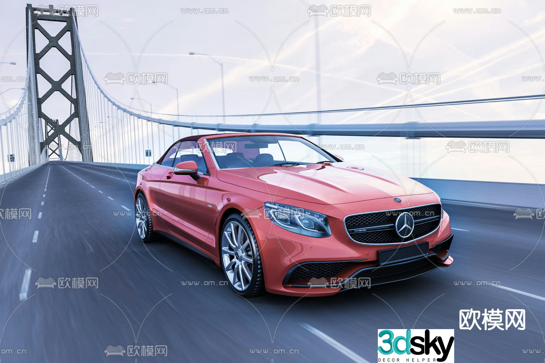 modern mercedes car 3d model
