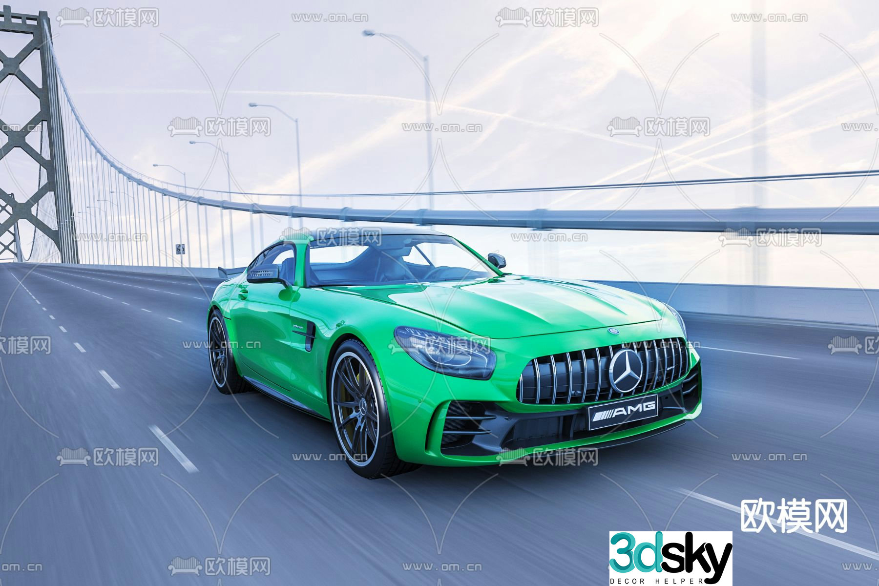 modern mercedes car 3d model