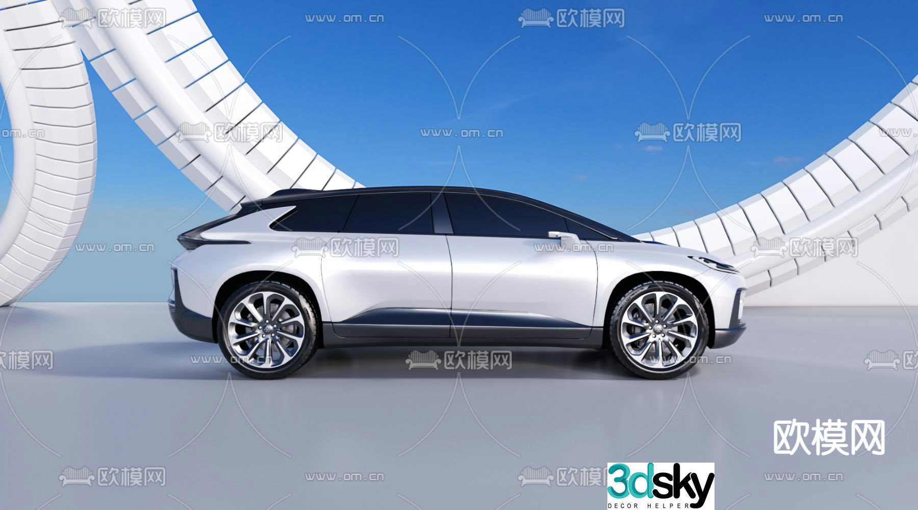 modern car 3d model