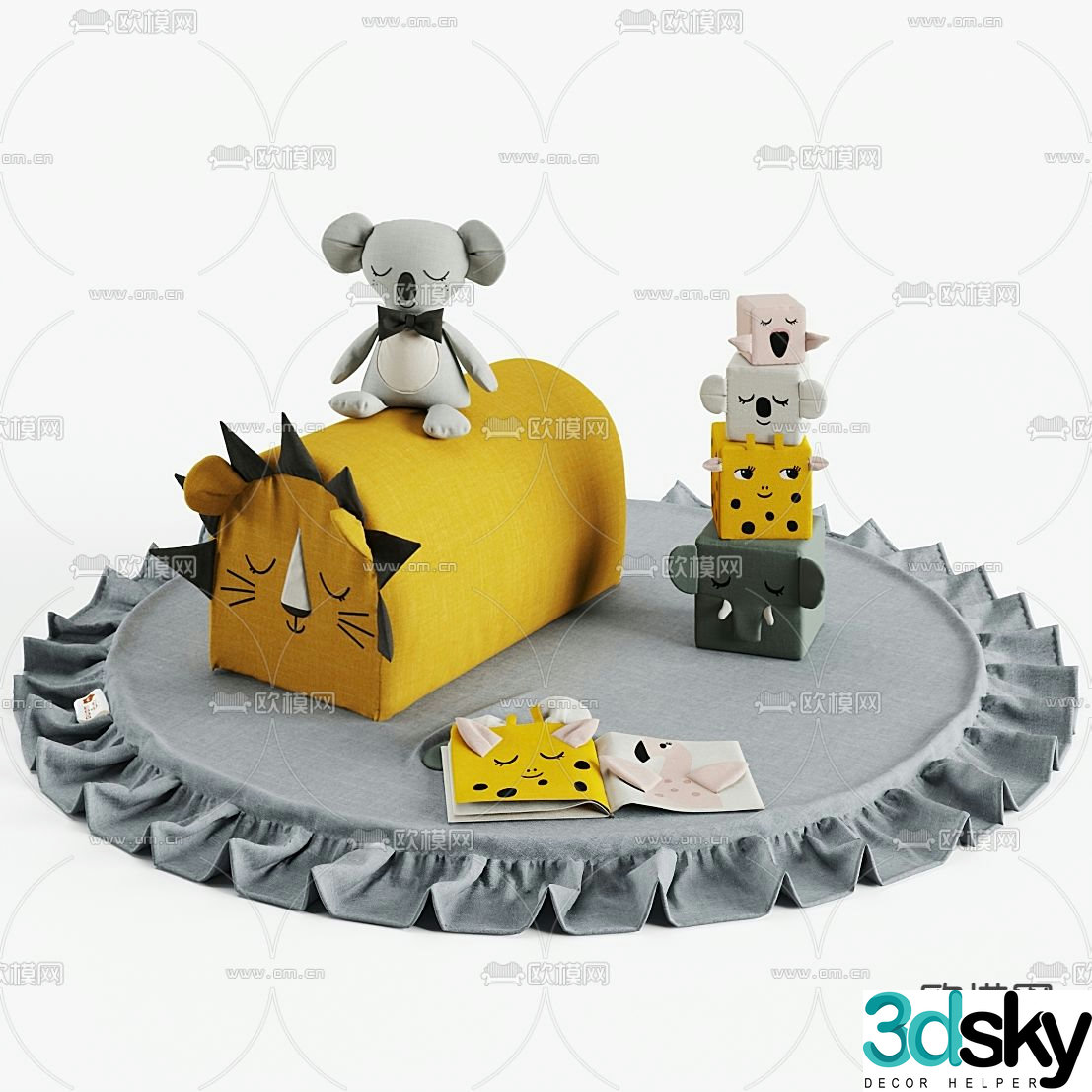Modern children’s toys 3d model