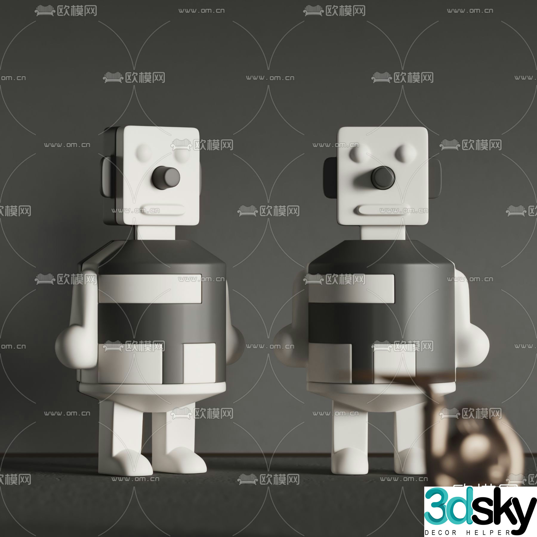 Modern robot toy 3d model