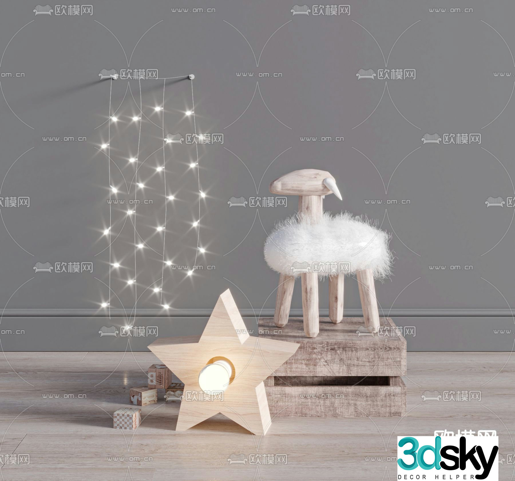 Modern children’s toys 3d model