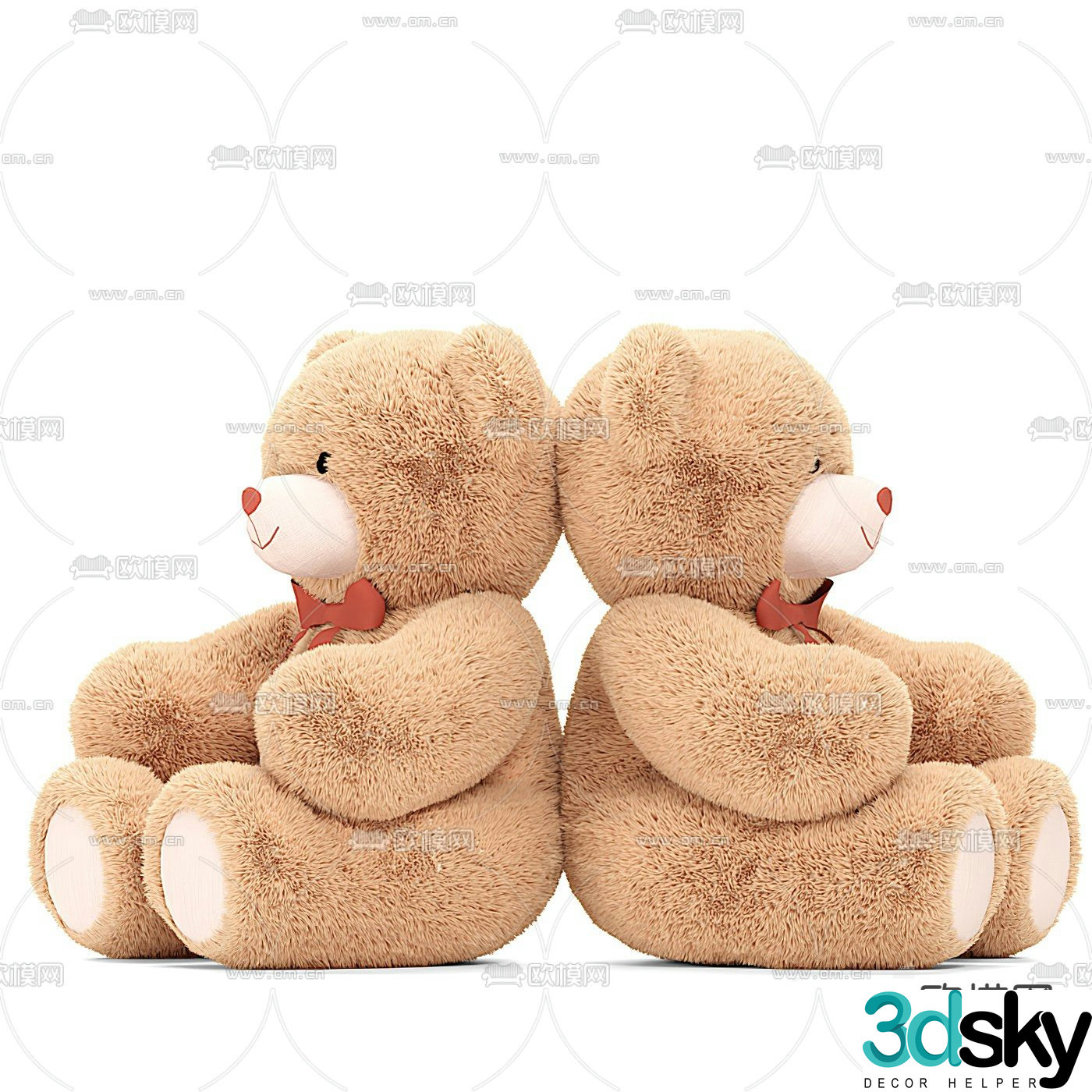 Modern children’s stuffed teddy bear 3d model