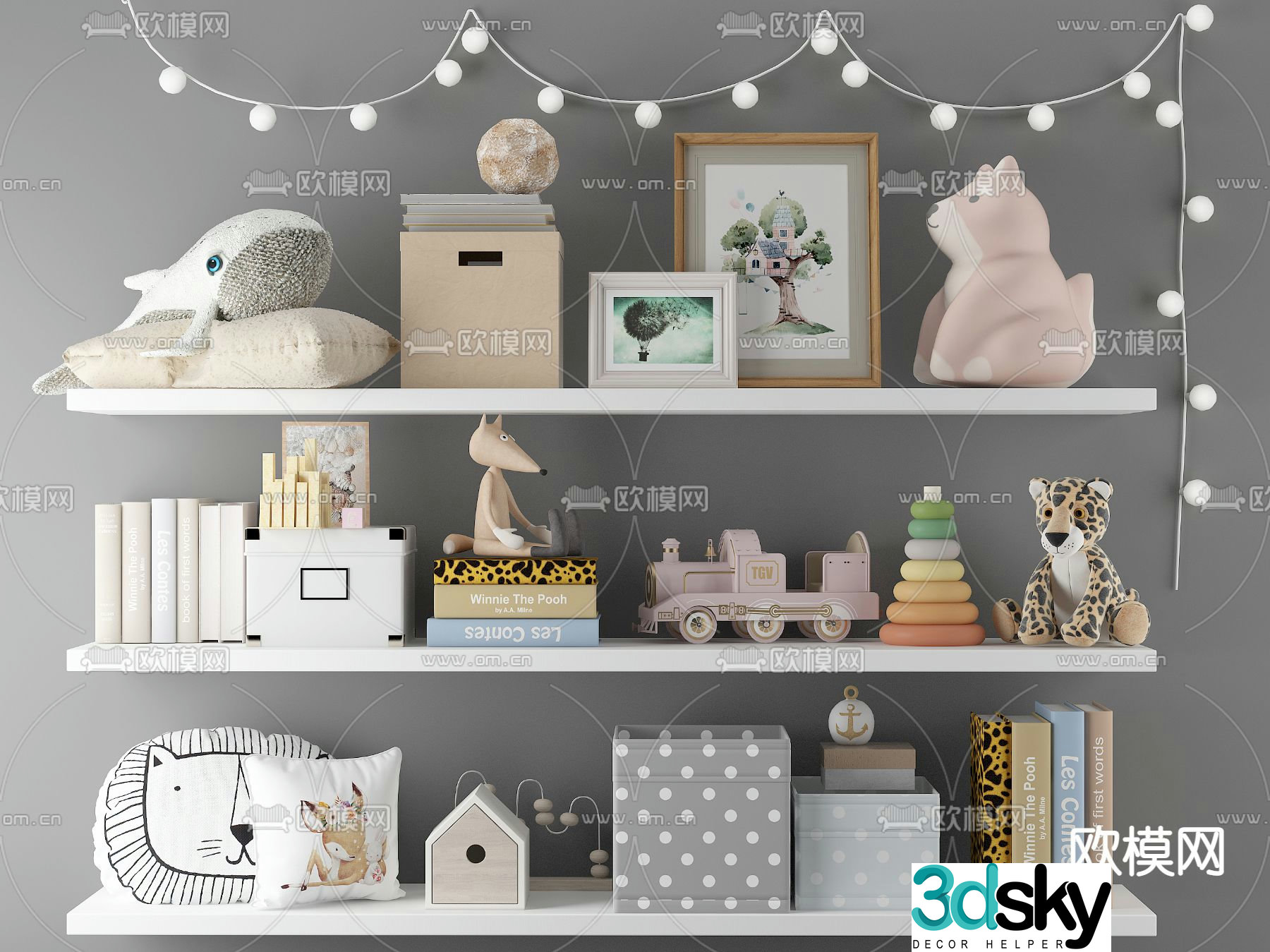 Modern children’s ornament toy doll 3D model