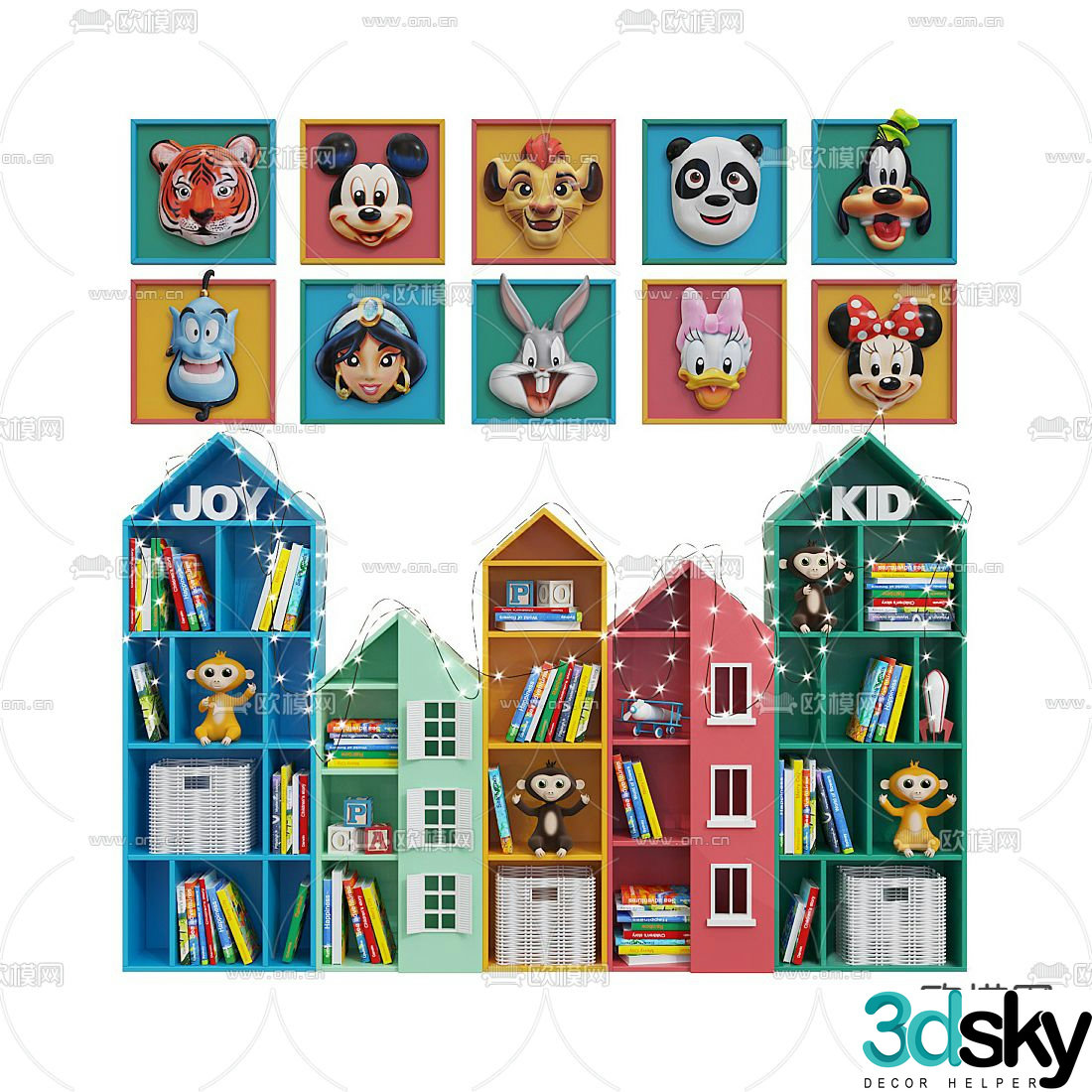 Modern children’s toy cabinet 3d model