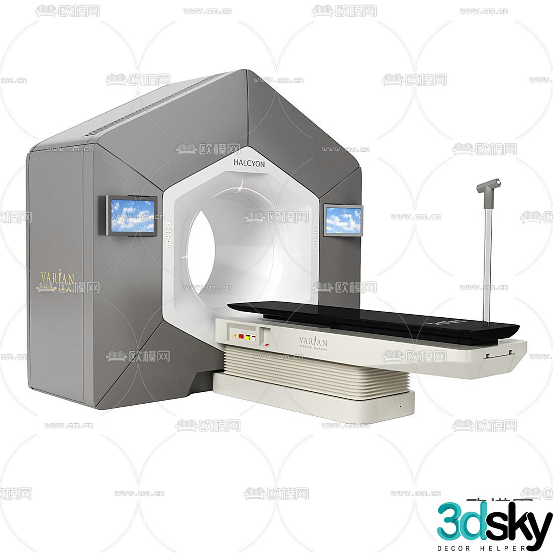 Modern hospital ct scanner 3d model