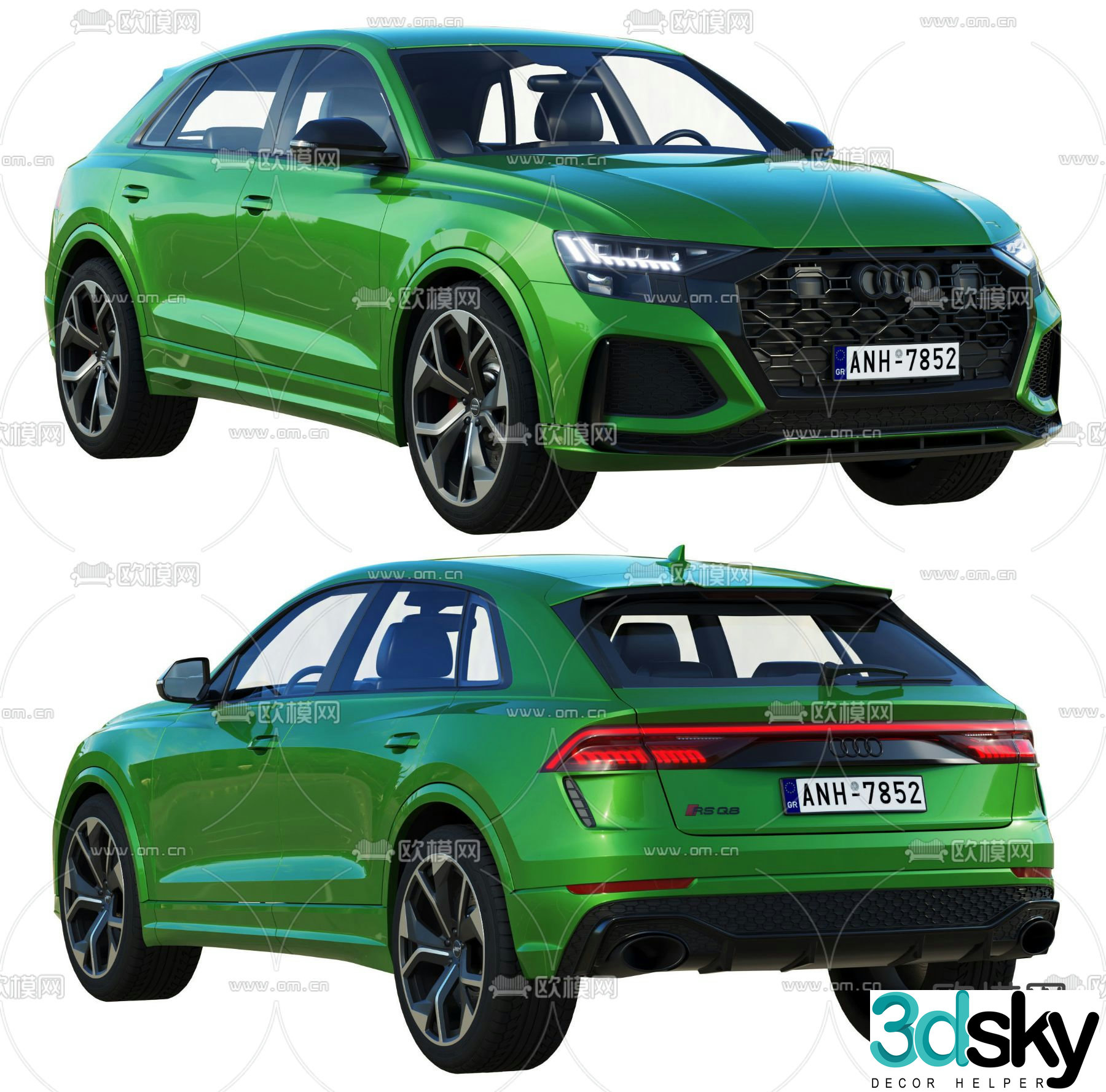 modern audi car 3d model