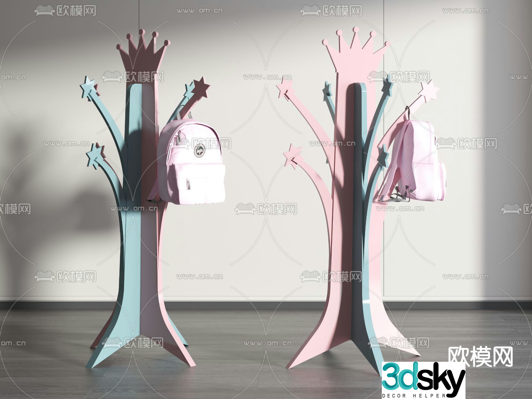 Modern children’s clothes hanger 3d model