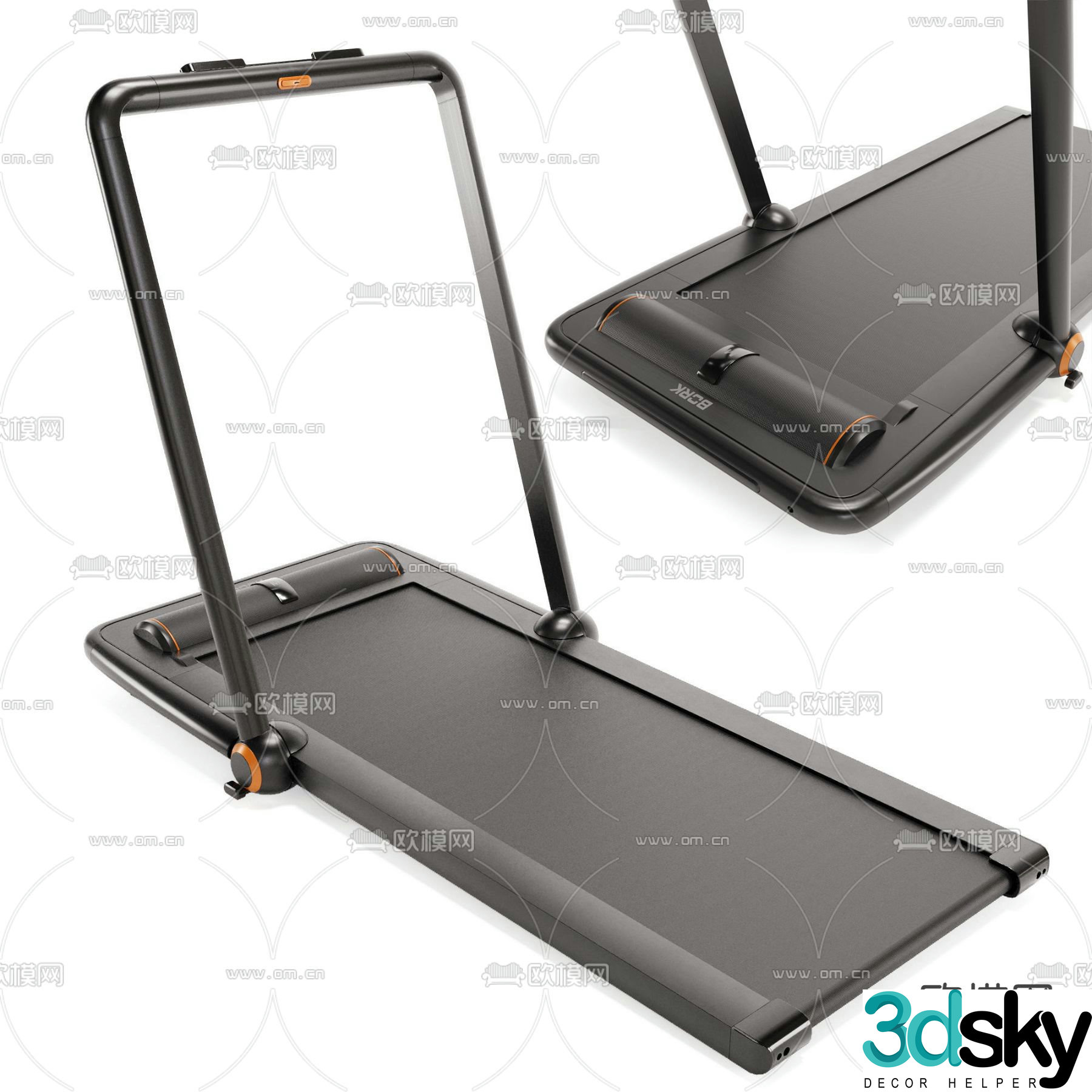 Modern treadmill 3d model
