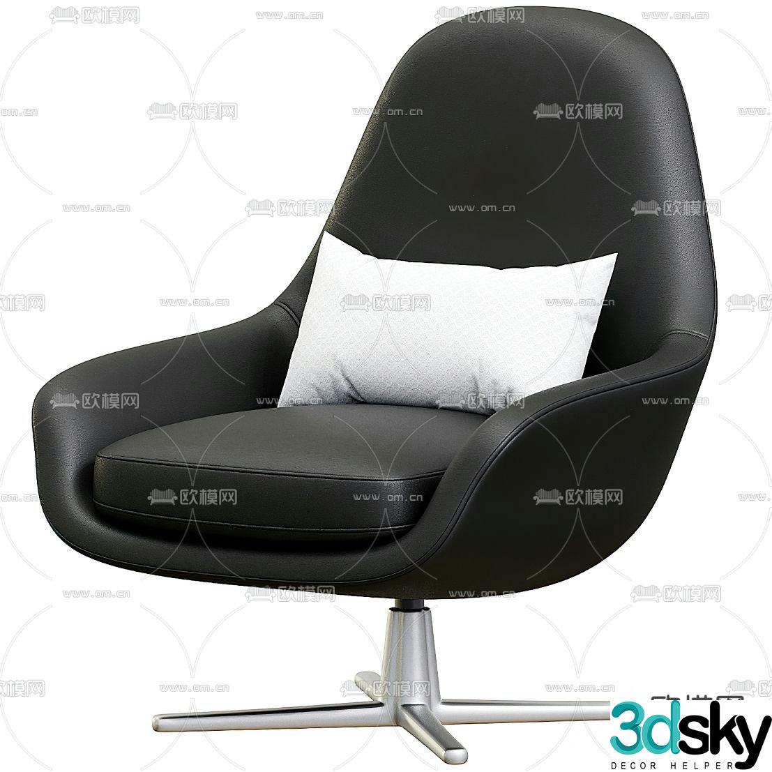 FLEXFORM leather office chair 3d model