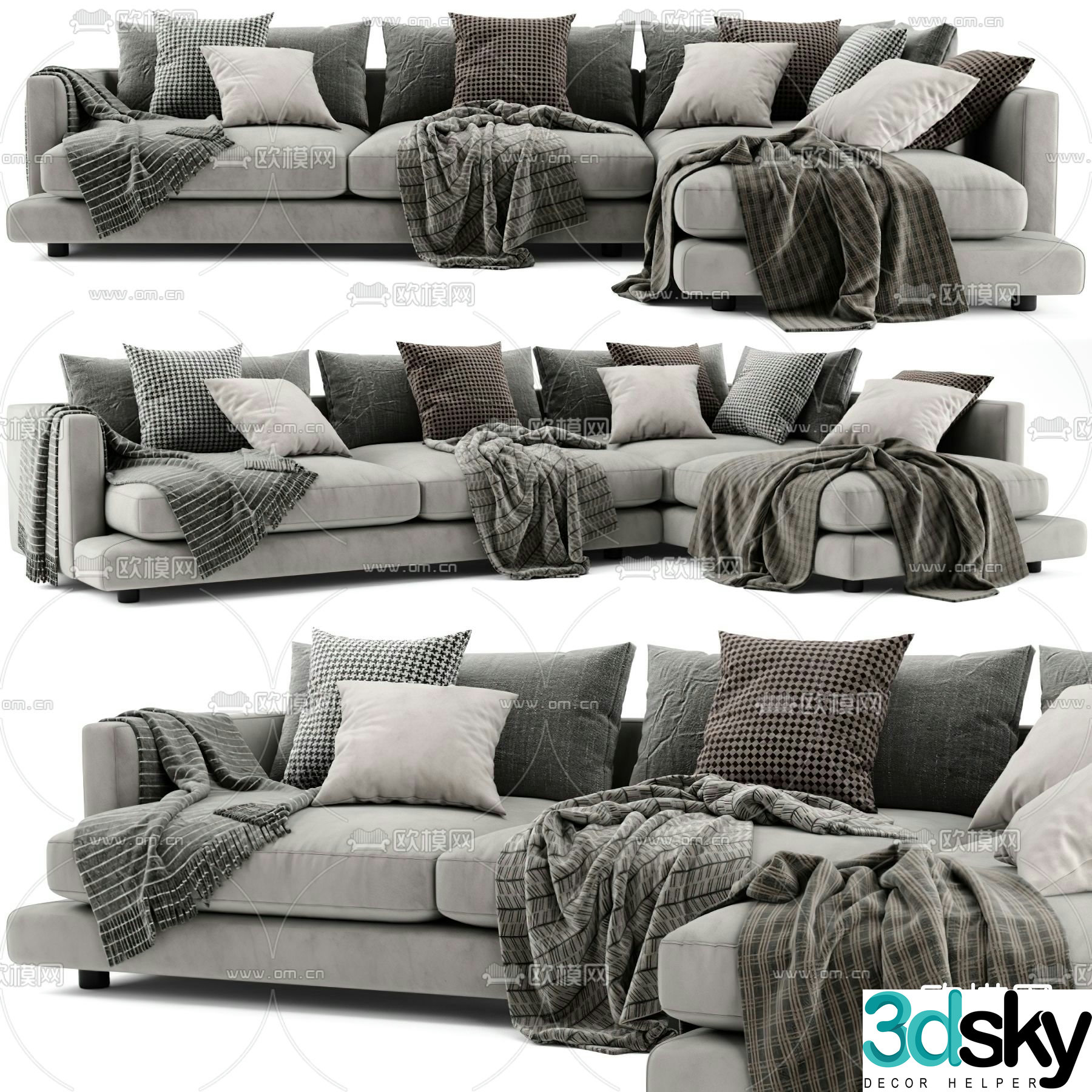 FLEXFORM corner sofa 3d model