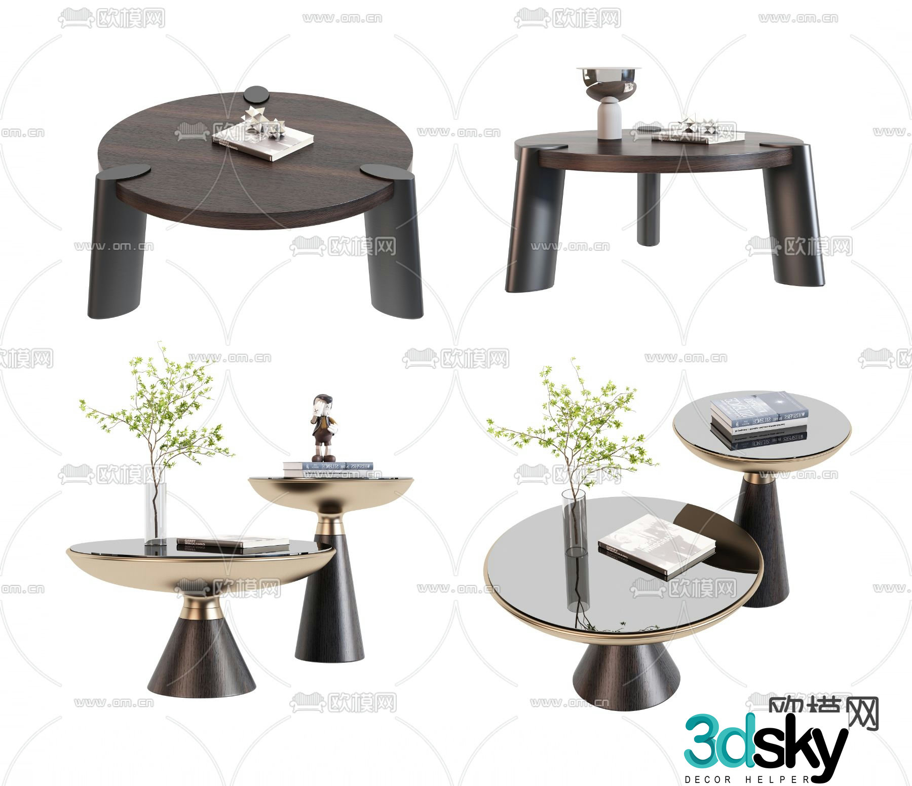 BAXTER light luxury coffee table 3D model