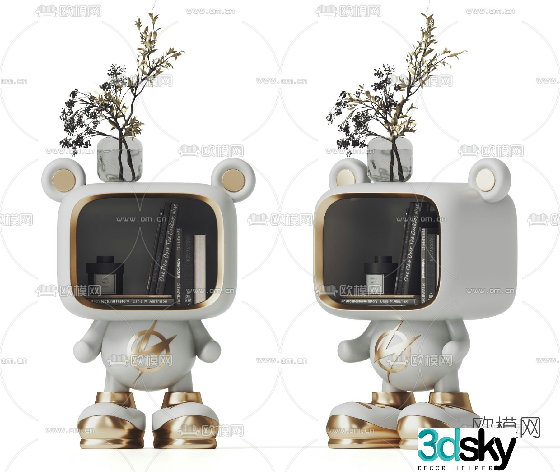 Modern children’s bedside table 3d model