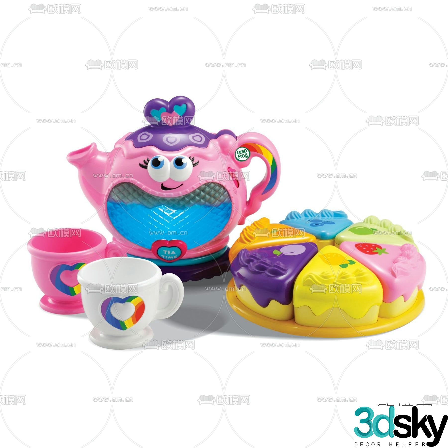 Modern children’s toy teapot 3d model