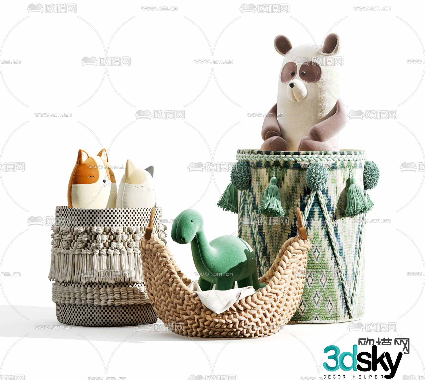 Modern children’s plush toy 3d model