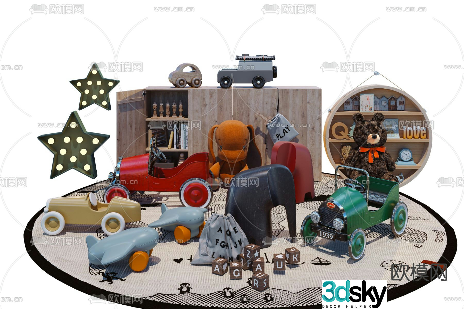 Modern children’s toys 3d model