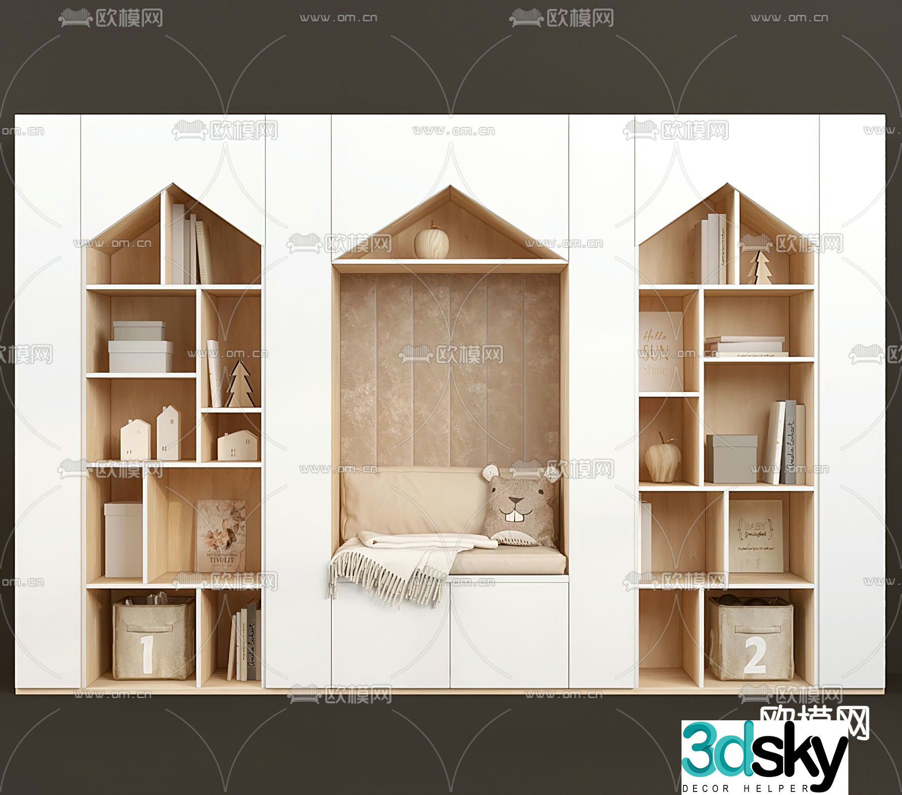 Modern children’s decorative cabinet 3d model