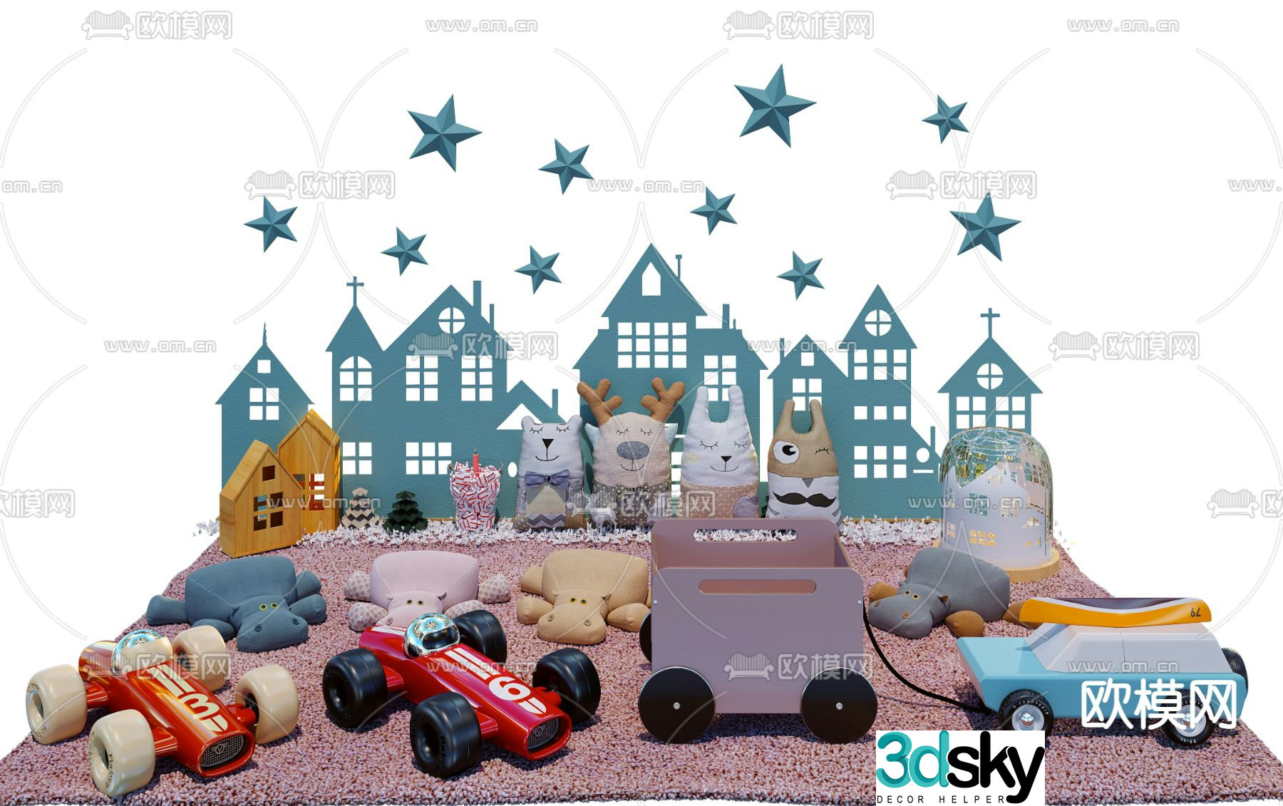 Modern children’s toys 3d model