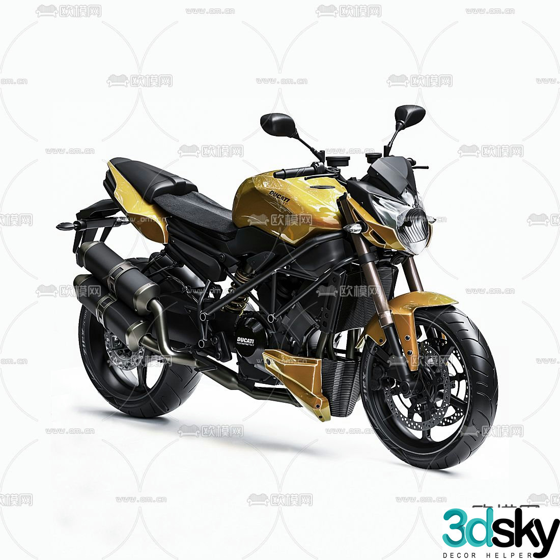 Modern motorcycle 3d model