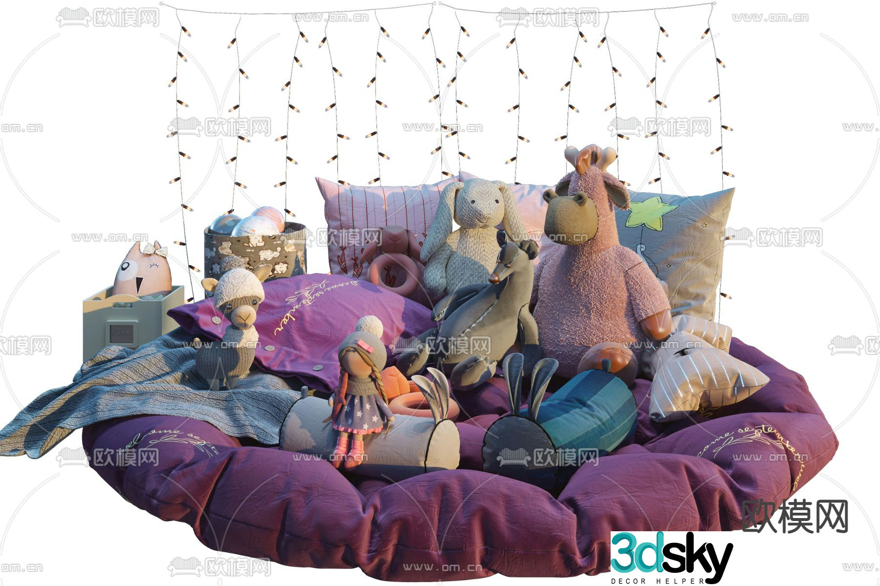 Modern children’s plush toy 3d model