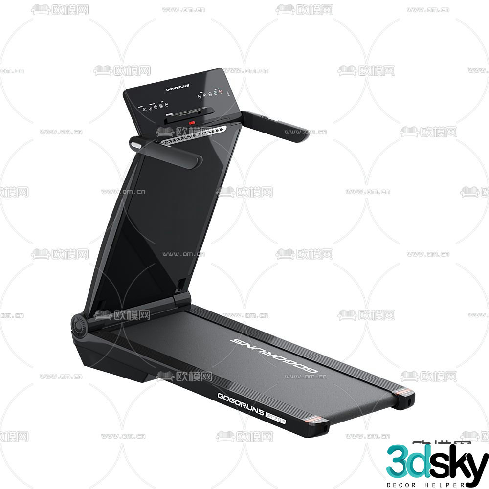 Modern treadmill 3d model