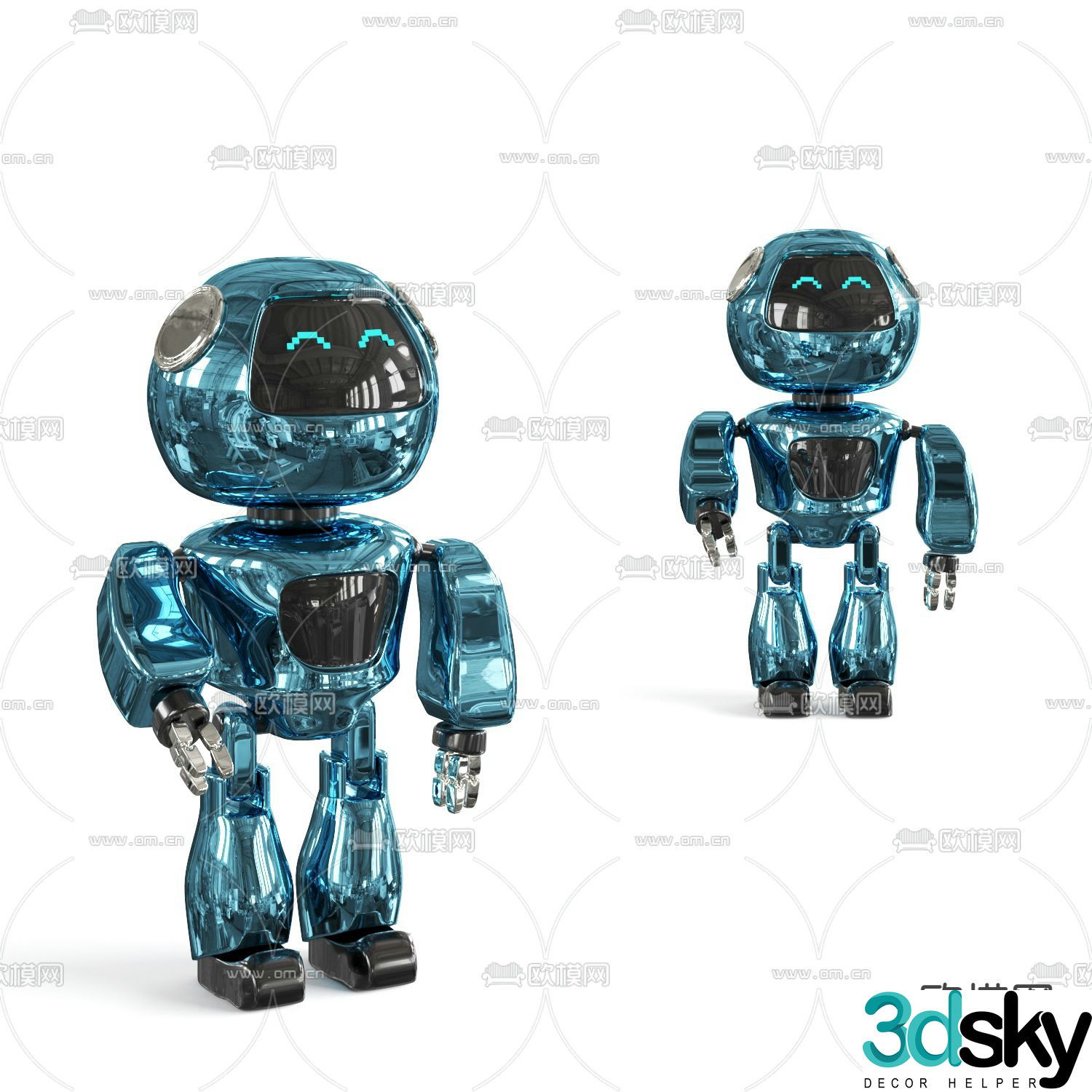 Modern intelligent robot 3d model