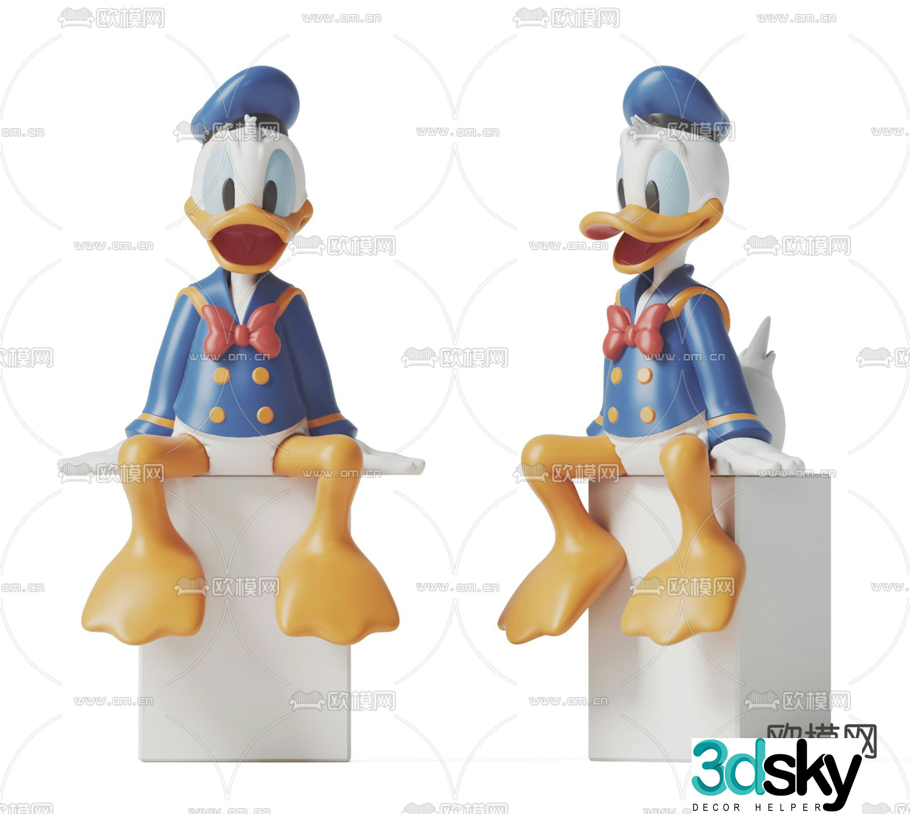 Modern Disney Donald Duck toy ornament 3d model
