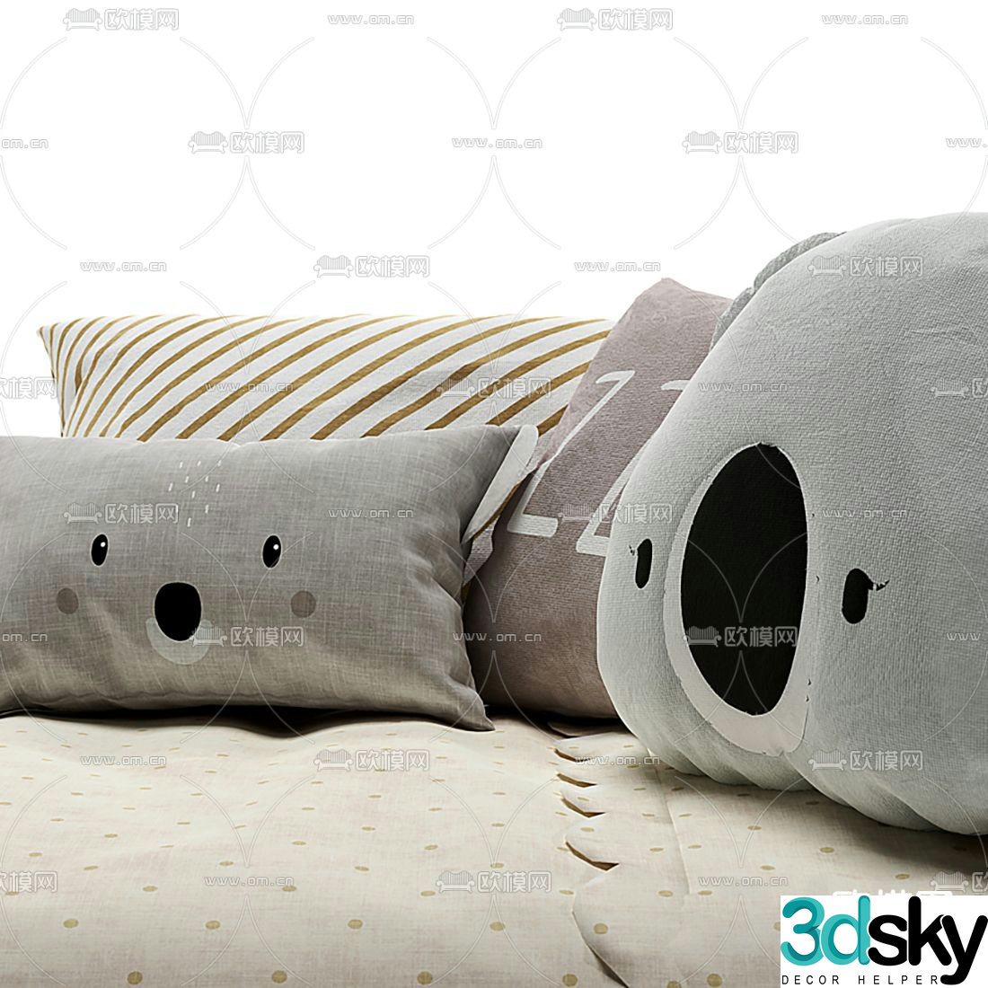 Modern children’s bed 3d model