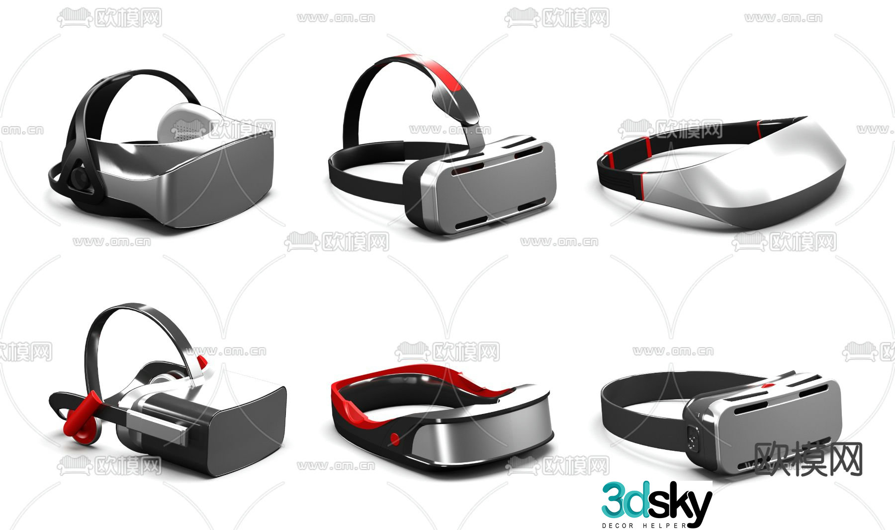 Modern VR glasses 3d model