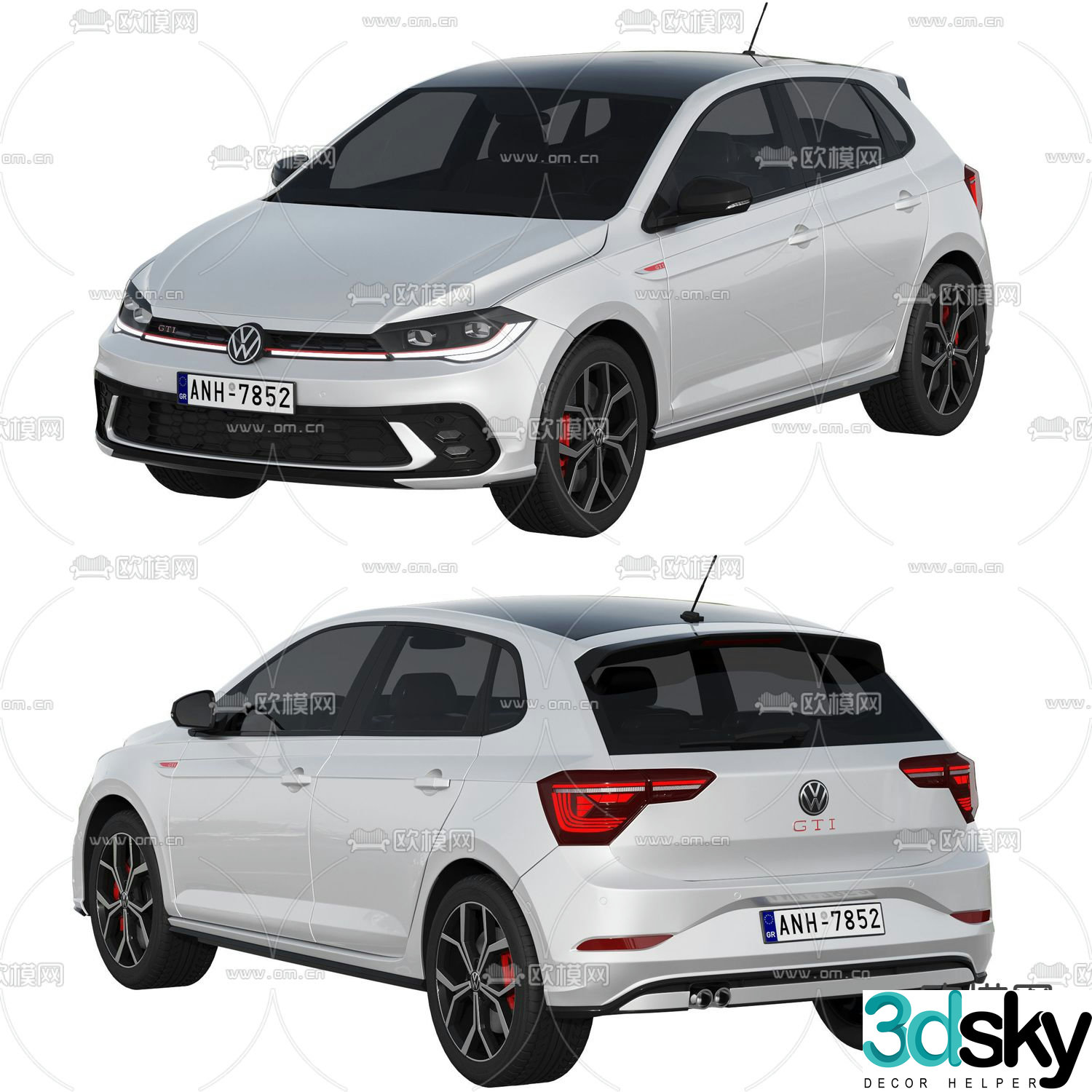 modern Volkswagen car 3d model