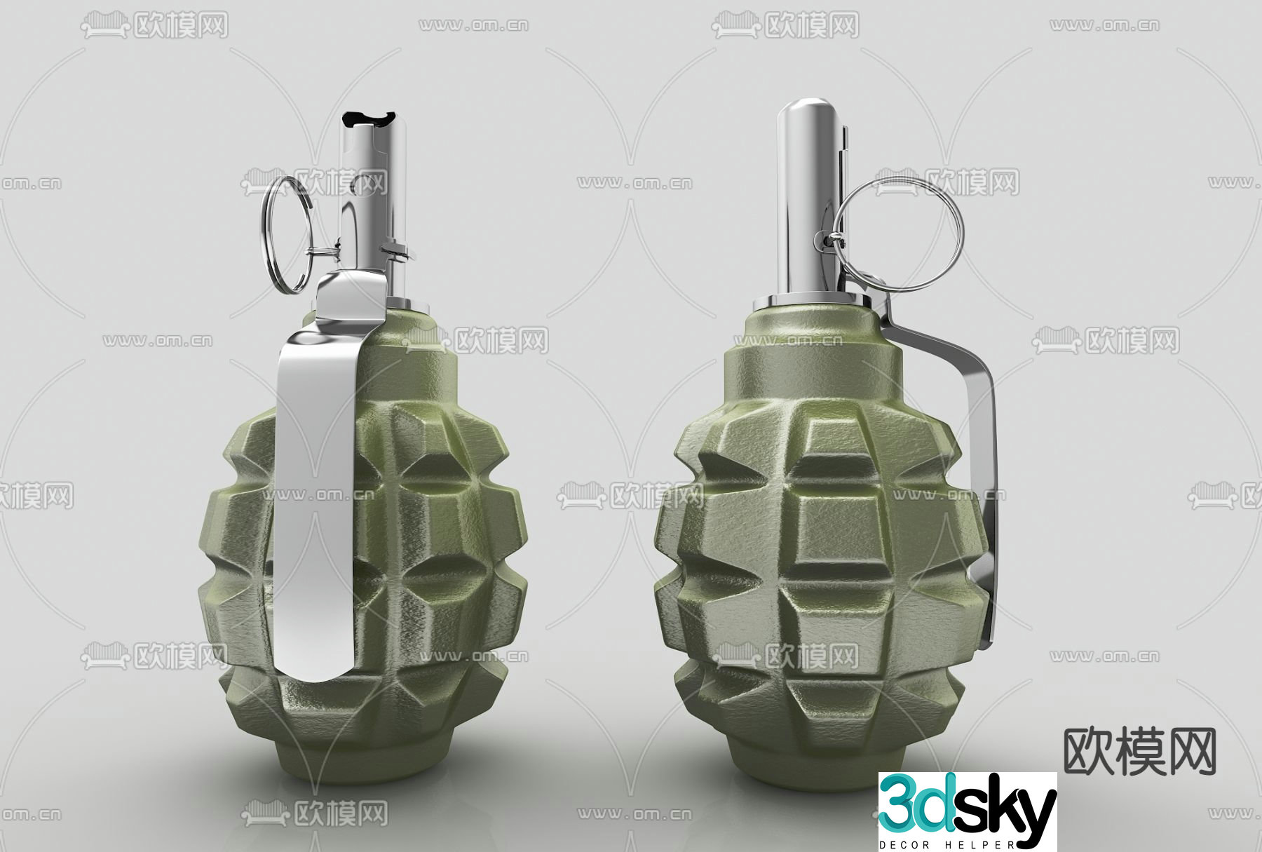 Modern grenade 3d model